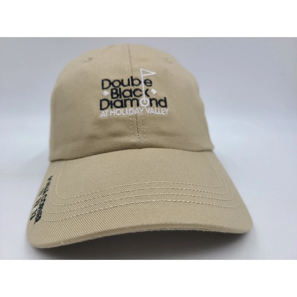 Holiday Valley Double Black Diamond Valley Golf Course Ahead Adjustable‎ Hat Cap